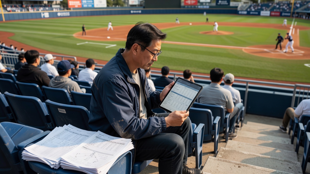 KBO 유망주 분석 전략을 위한 경기 관찰 장면